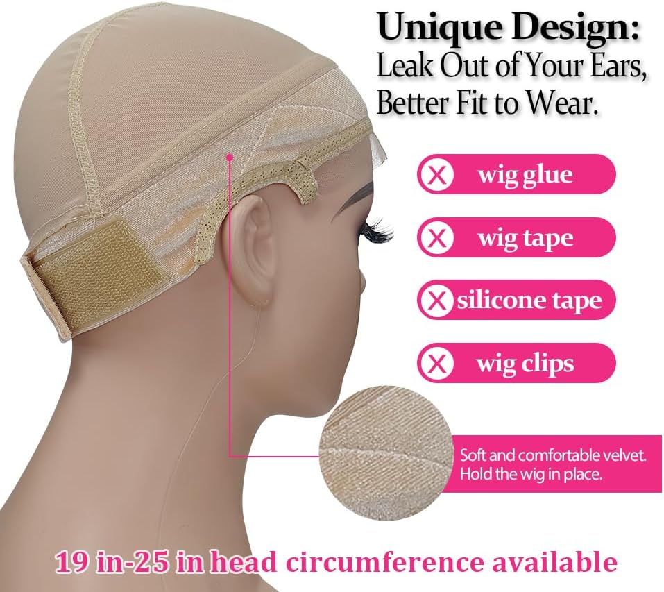 Labhairs Wig Grip Cap for Women, Lace Hairline & Part, Non-Slip, Nude - Image 3