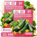 100 National Pickling Cucumber Heirloom Vegetable Seeds, Cucumis Sativus by KVITER