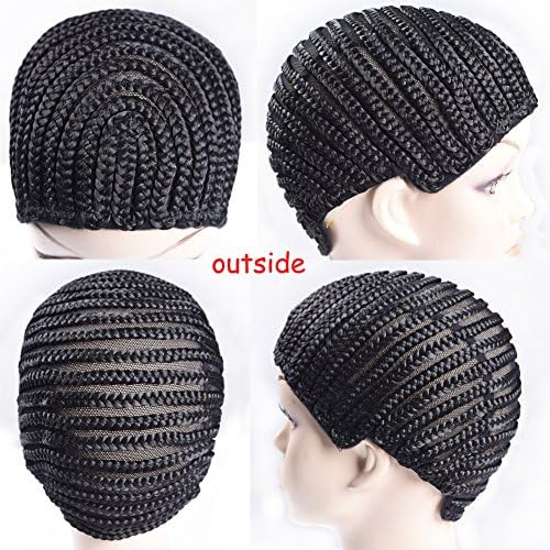 Refined Braided Wig Caps Crotchet Cornrows Cap For Easier Sew In Caps for Making Wig Glueless Hair Net Liner Crochet Wig Caps (Cornrows Caps, 3pcs) - Image 4