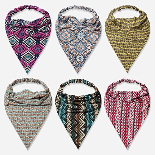 Vercret Hair Scarf Headband for Women,Boho Bandana Pretied Elastic Kerchief - Image 6