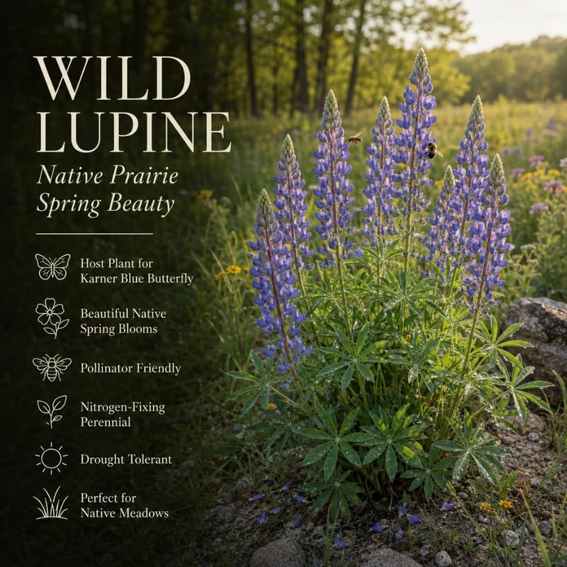 2 Wild Lupine Live Plant, 6-8" Tall in 6" Pot, Easy to Care, Grow Robust Blue Blooms for Butterflies Landscapes - Image 7