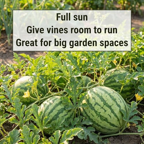 50 Crimson Sweet Watermelon Seeds for Planting - Heirloom, Non-GMO, USA Grown - 20-25 lb Melons - RDR Seeds - Image 6