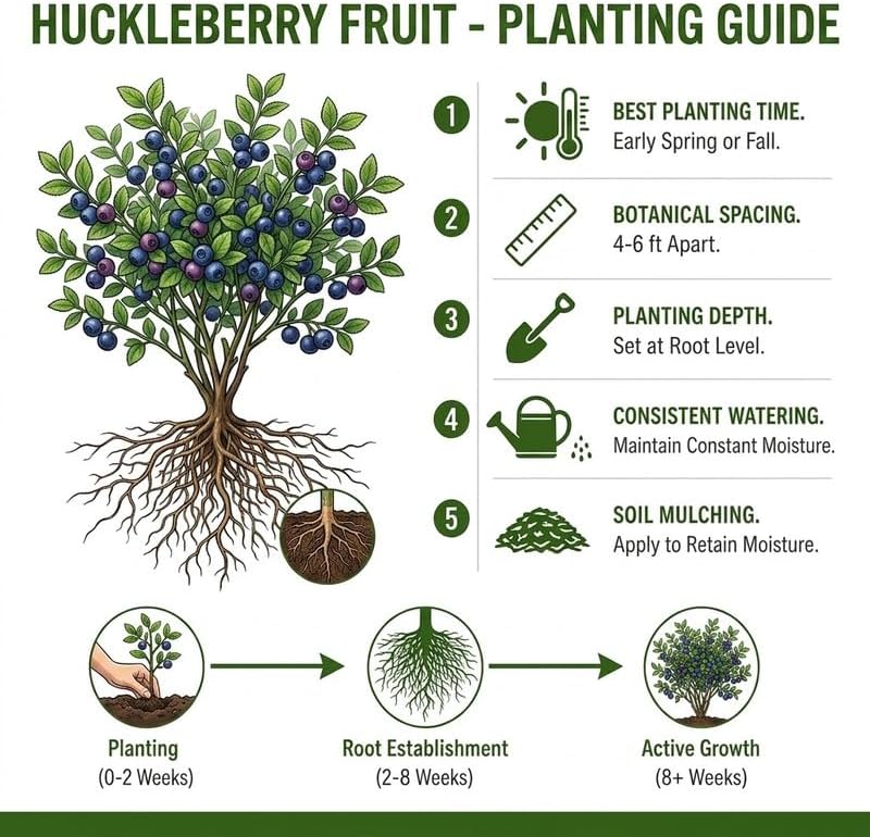 Black Huckleberry Live Plant, Berry Bush, 6-10 Inch Tall, 5 Inch Pot - Image 4
