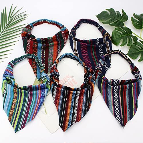 TOBATOBA Boho Headbands for Women - 5 Pcs Hair Accessories Featuring Headbands, Bandanas, and Head Scarves for Women and Girls - Image 6