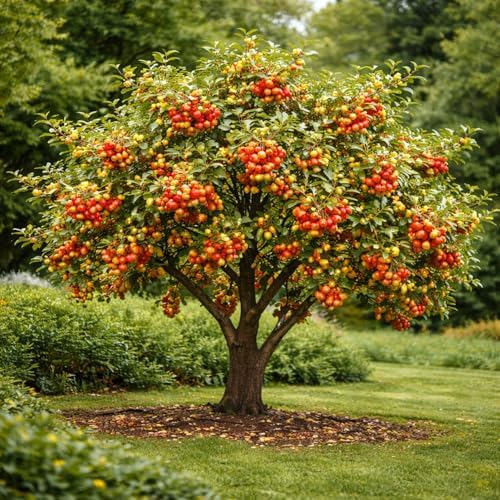 Live Crabapple Tree Plants – Fruit-Bearing Ornamental Trees with Red Crabapples – Outdoor Garden Tree – Hardy Flowering Landscape Plant – Starter Live Tree for Yard or Patio (5 Trees) by CZGrain