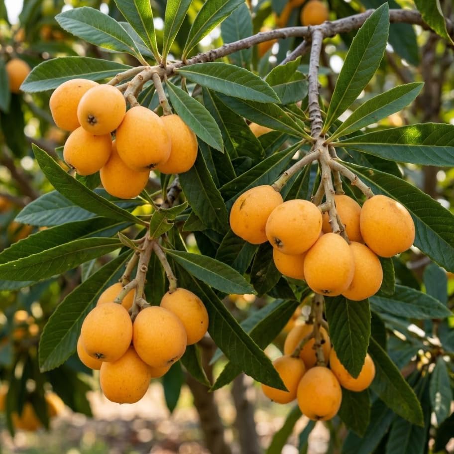 Set of 2 Yellow Loquat Tree Live Plants 3-5" Tall, Tropical Fruit Loquat Plant Sweet Loquats Trees, No Pot - Image 7
