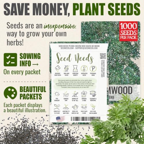 Seed Needs Wormwood Seeds to Plant an Herb Garden - 5 Packs - Image 3