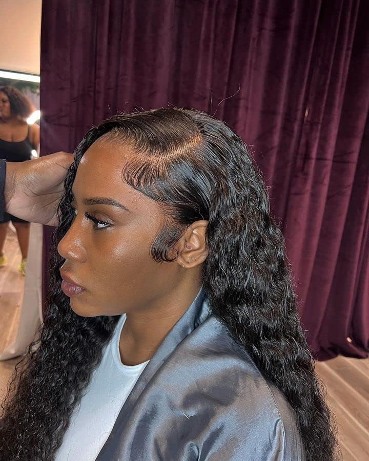 BEEOS 5x5 SKINLIKE Real HD Lace Closure Wig, 180% Density 0.10mm Ultra-thin Invisible Lace Curly Human Hair Wigs Pre-plucked Hairline Melted Crystal HD Lace 20 Inch - Image 2