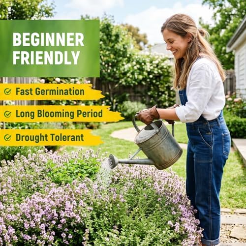 10,000+ Lemon Thyme Seeds for Planting – Creeping Thyme Ground Cover Herb, Fragrant Perennial Herb for Herb Garden, Walkways, Lawn Edging, Fence Line, Wall Cover & Pollinator Friendly Landscaping - Image 4