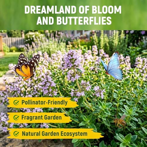 10,000+ Lemon Thyme Seeds for Planting – Creeping Thyme Ground Cover Herb, Fragrant Perennial Herb for Herb Garden, Walkways, Lawn Edging, Fence Line, Wall Cover & Pollinator Friendly Landscaping - Image 2