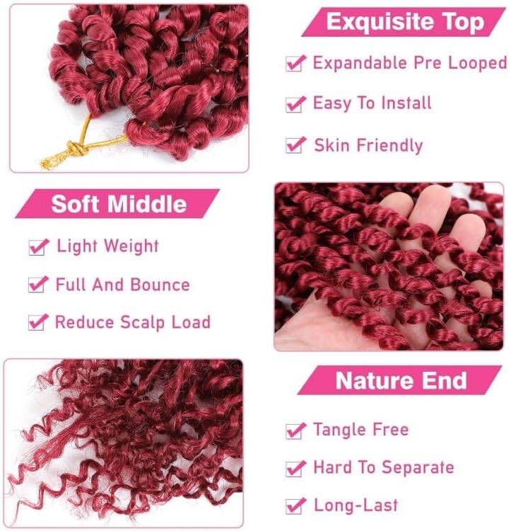 Passion Twist Crochet Hair 10" BUG# Short 9Packs - Image 4