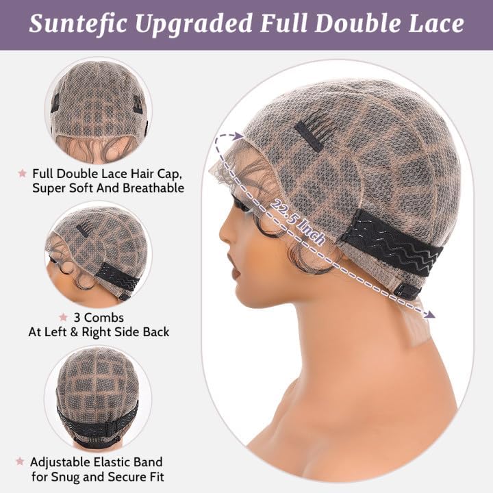 Braided Wig Cap With Baby Hair Crochet Wig Cap For Crochet Braids Hair Glueless Double Full Hd Lace Wig Caps For Black Women(#1B Black,123 Sections) - Image 4