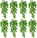 Daifunli 8 Pcs Artificial Hanging Plants Fake Hanging Ferns Plastic Fake Plant for Wall Room Garden Garland Indoor Outdoor Decor No Basket (Monstera Vines) by Huiinen