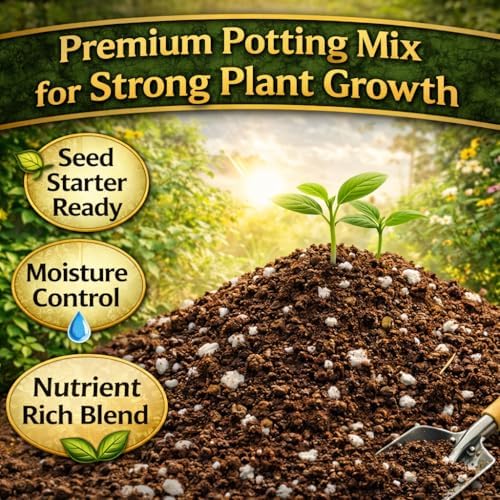 Potting Mix Soil 3 QT for Indoor Plants & Outdoor Gardening – Seed Starter Soil, All Purpose Planting Mix – Moisture Retaining, Fast Draining Soil for Seeds, Herbs, Flowers & Vegetables - Image 3