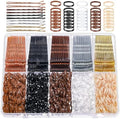 YGDZ 750PCS Bobby Pins for Women, 250PCS 2Inch Hair Pins for Brown Hair, Black, Blonde Hair, 500PCS Elastic Hair Ties Neutral Colors, Christmas Stuffers Xmas Gift Hair Accessories for Women, Girls by YGDZ