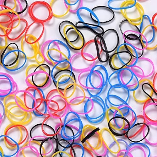 Youxuan Kids Elastics No Damage Colored Hair Bands Fashion Girls Hair Ties 1000 Count Small Size - Image 2