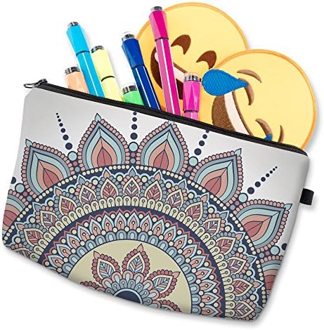 Deanfun Cosmetic Bag for Women, Mandala Flowers Waterproof Makeup Bags Roomy Toiletry Pouch Travel Accessories Gifts (50965) - Image 6