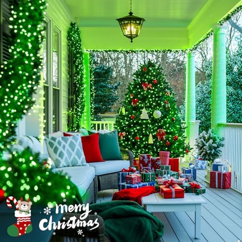 JMEXSUSS 132ft 400 LED Green Halloween Lights Indoor Outdoor Plug in 8Modes - Image 6