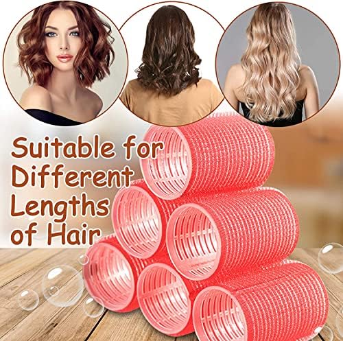 Jumbo Hair Rollers, 36 Packs Large Rollers For Hair, Self Grip Salon Hairdressing Curlers, Hair Curlers Sets, DIY Curly Hairstyle, Colors May Vary, (12xJumbo+12xLarge+12xSmall) - Image 2