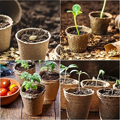 JERIA 50-Pack 3.15 Inch Peat Pots for Seedling with 50 Pcs Plant Labels,Outdoor Garden Germination Nursery Pots,Biodegradable Seed Starter Pots Kits - Image 7