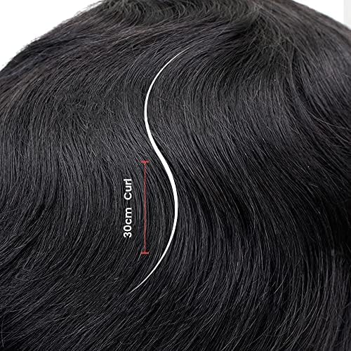 Lordhair Hair System for Men Human Hair Toupee, 7 x 9 Inch, #1A - Image 4
