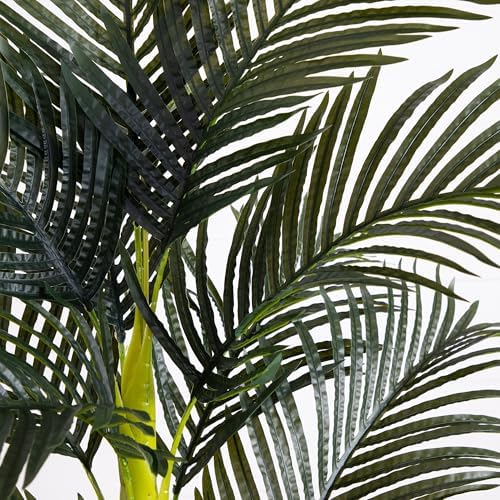 Nearly Natural 6ft Golden Cane Palm Tree, Artificial Double Stalk with Lifelike Leaves, Bendable Branches, Includes Nursery Planter, Ideal for Indoor Decor, Vibrant Green - Image 4