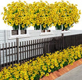LikSoor 21 Bundles Artificial Outdoor UV Resistant Flowers No Fade Fake Outside Flowers Plastic Greenery Faux Shrubs Garden Porch Window Box Home Decoration (Yellow) by LikSoor