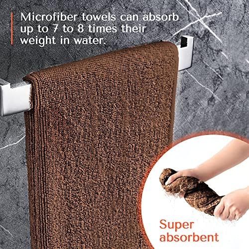 TASALON Microfiber Salon Hair Towels 10 Pack, 29" x 16" Ultra-Soft - Brown - Image 2