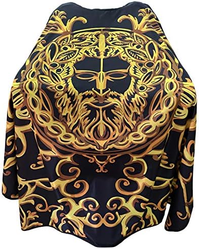 Pelocapa Barber Cape for Men Hair Cutting Salon Cape with Snap Closures Waterproof Professional Large Barber Hairdresser Cape- 63”× 56”(Gold Leader) by Pelocapa