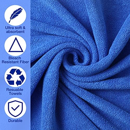 Newwiee 72 Pack Salon Towels Bleach Proof Hair Towel 18 x 30 Inch, Blue - Image 3