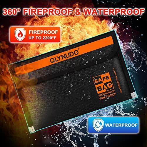 Fire Proof Money Bag for Cash, Small Color-Coded 2-Pack - Image 4