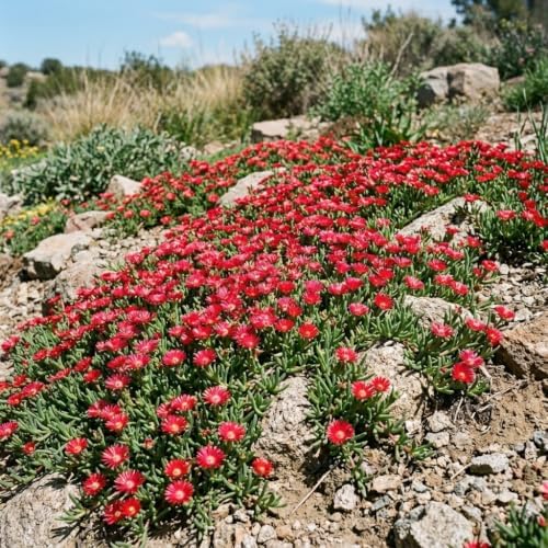 Red Delosperma Ice Plant, Succulent Live Plant, 5-7 Inch Tall - Image 4