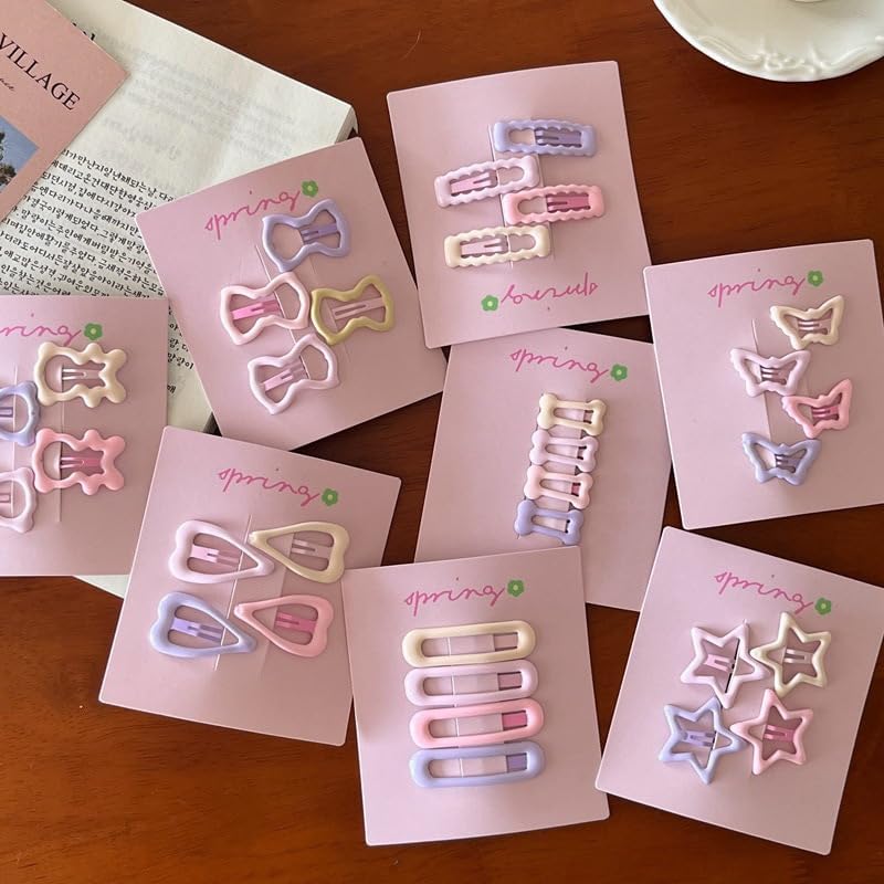 (36 Pcs) Super Cute Girls Hairpin, Mini Size Candy Color Butterfly Floral Flower Bowknot Star Hairpin Baby Girl Hair Clips Decoration Salon Hairstyle Hairdressing for Little Kids or Doll-Mix 1 - Image 2