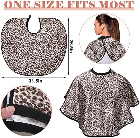 Syhood 2 Pcs Makeup Cape Shorty Waterproof Haircut Cape for Women Men - Image 2