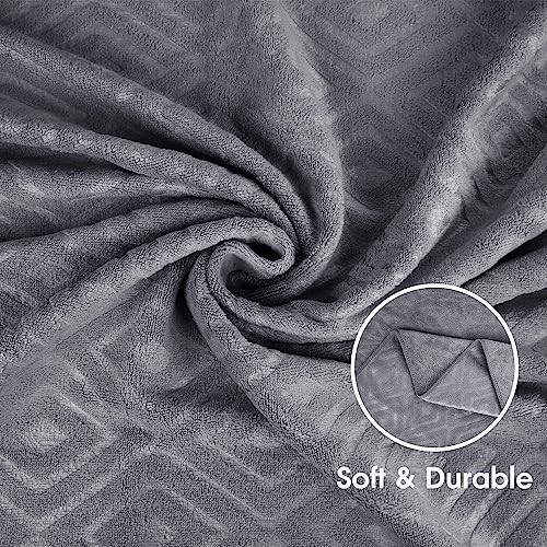 JML Microfiber Bath Towels, Pack of 4, 30" x 60", Grey - Image 3