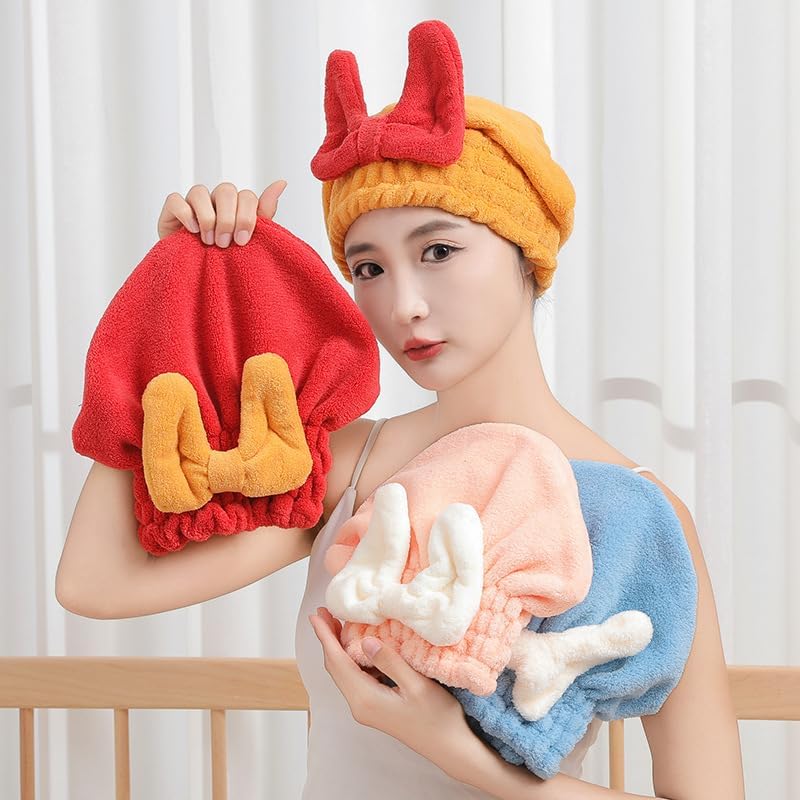 Microfiber Hair Towels Wrap Hair Drying Cap for Women Blue - Image 6