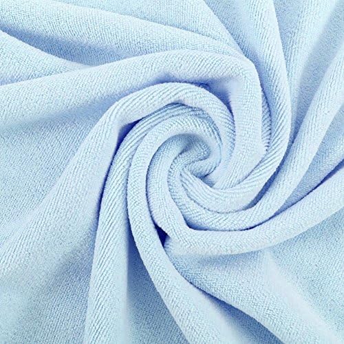 Super Absorbent Anti-Frizz Microfiber Hair Towel Hair Wrap Curly Hair Drying Towel 23.6''x47'' Large Multifunction Towel for Bath Spa Makeup, Light Blue - Image 5