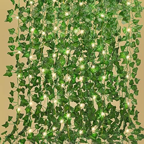 RECUTMS 24 Pack 172Ft Fake Ivy Vines with String Lights for Room Decor by RECUTMS