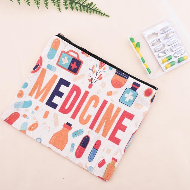 Travel Medicine First Aid Pouch Portable Medication Organizer Pouch Pharmacy Doctor Nurse Gift Bag for Hospital Patient Woman Small Pill Box Travel Case Med Container Pharmacist Accessories for Work - Image 7