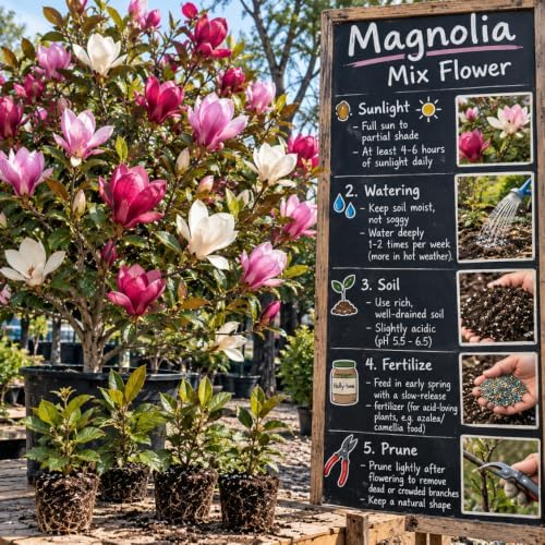 Saucer Magnolia Live Plant, Ornamental Tree, 6-12 Inch Tall, 2.5 Inch Pot - Image 4