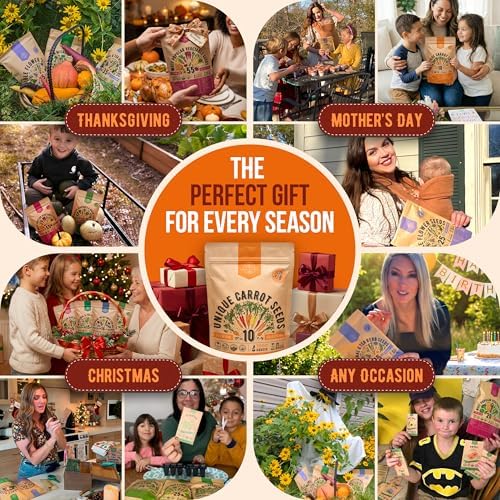 Organo Republic 10 Unique Carrot Seeds Variety Pack - 7,550+ Non-GMO Heirloom Carrot Seeds for Outdoor & Indoor Home Gardening, Including Carrot Imperator 58, Little Fingers, Scarlet Nantes, Parisian - Image 5