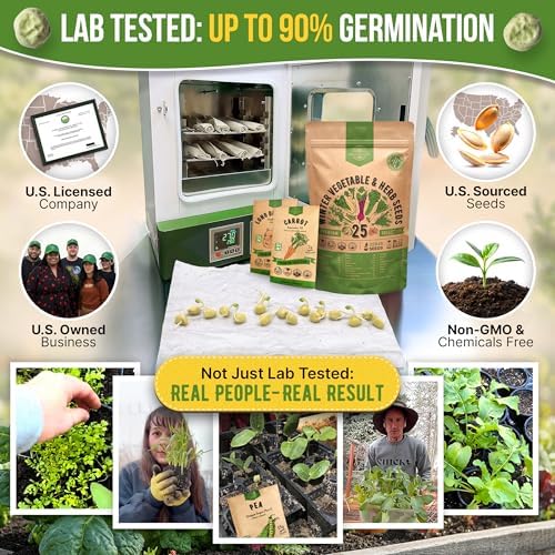 Organo Republic 25 Winter Vegetable & Herb Garden Seeds Variety Pack for Outdoors & Indoor Home Gardening 22,840+ Non-GMO Heirloom Seeds Broccoli Beet Carrot Cabbage Radish Pea Mint Thyme Parsley - Image 2