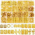 Lucomb 220 Pcs Gold Hair Jewelry for Braids, Loc Jewelry for Hair Dreadlock, Loc Charms for Women, Metal Gold Braid Rings Cuffs Clips for Dreadlock Accessories Clip Braids Extensions Decorations by Lucomb
