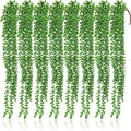 Janinka 8 Pcs Artificial Succulents Bulk Hanging Plants 24 Inches by Janinka