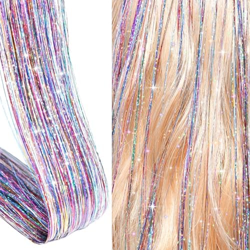 Aurora Hair Tinsel Kit for Girls Women Fairy Glitter Tinsel Hair Extensions - Image 2