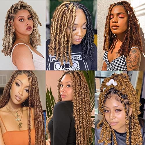 8 Packs Pre-Separated Springy Afro Twist Hair Suitable for Damaged Soft Locs Synthetic Marley Twist Braiding (27#, 18 Inch (Pack of 8)) - Image 5