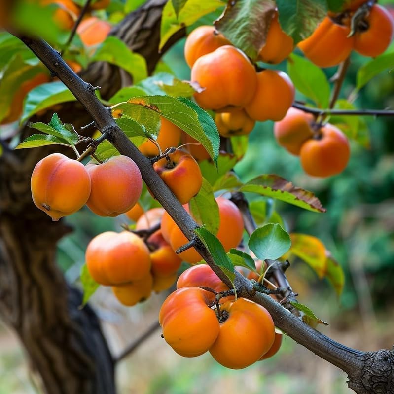 2 American Persimmon Trees - 6-15" Tall Live Plants - Quart Pots - Image 6
