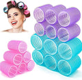 Jumbo Hair Rollers Sets,18 Pcs Self Grip Salon Hair Dressing Curlers, Jumbo Large Rollers for Long Short Hair, DIY Curly Hairstyle for Women, Colors May Vary (6XLarge+6XMedium+6XSmall) by BESSEEK