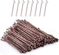 2 Inch Brown Hair Bobby Pins Metal Clips Twisted Spiral Curved Ball Tips Non-slip Decorative Long Short Women Girls Nickel Free Hairdressing Wedding Accessories with Case 100 PCS by Pagabach