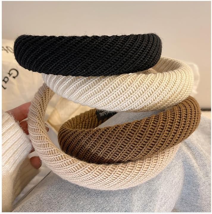 Headbands for Women, Wide Knitted Hairbands Non Slip Women Headband 4pcs - Image 7